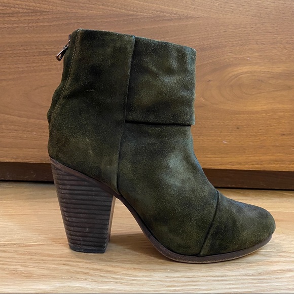 Rag & Bone 37.5 Hunter Green Suede - Picture 2 of 10